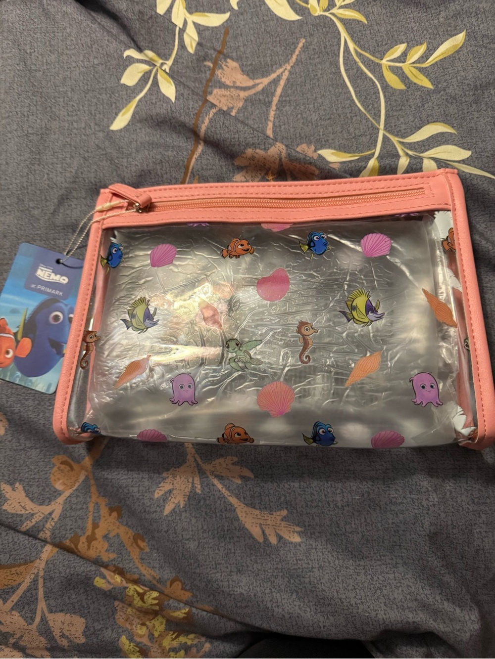 Primark Pink Clear Kids Finding Nemo Cosmetic Pouch